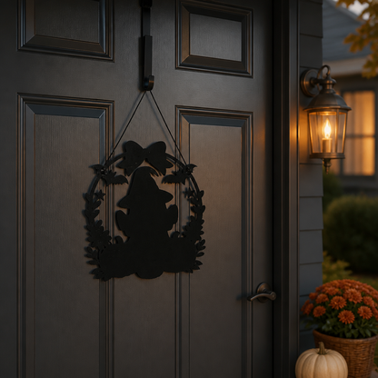 Spooky Sweet Ghost & Pumpkin Halloween Door Hanger