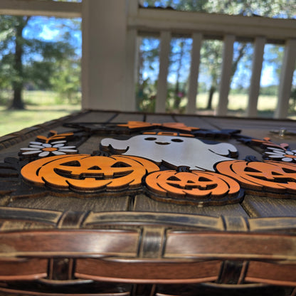 Ghost & Pumpkin Wreath